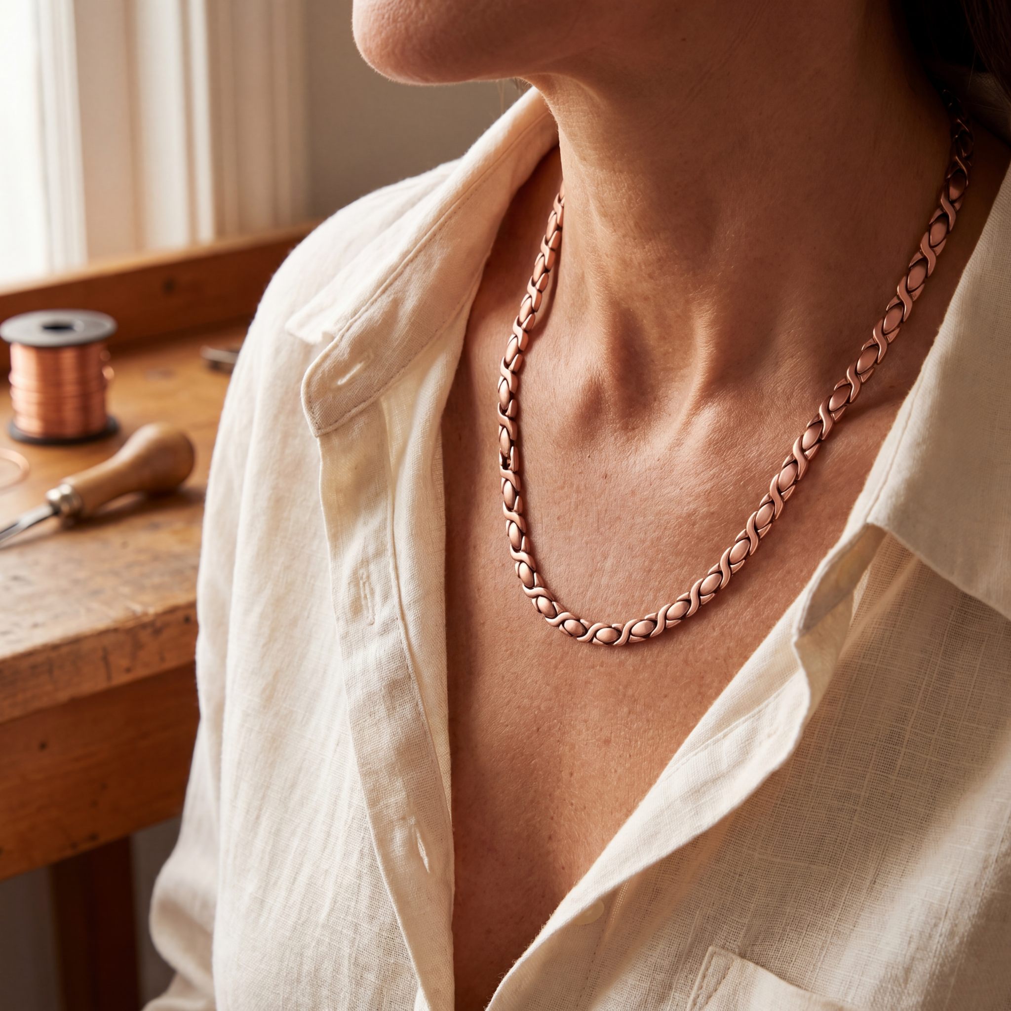 Mara's Cedar Copper Necklace