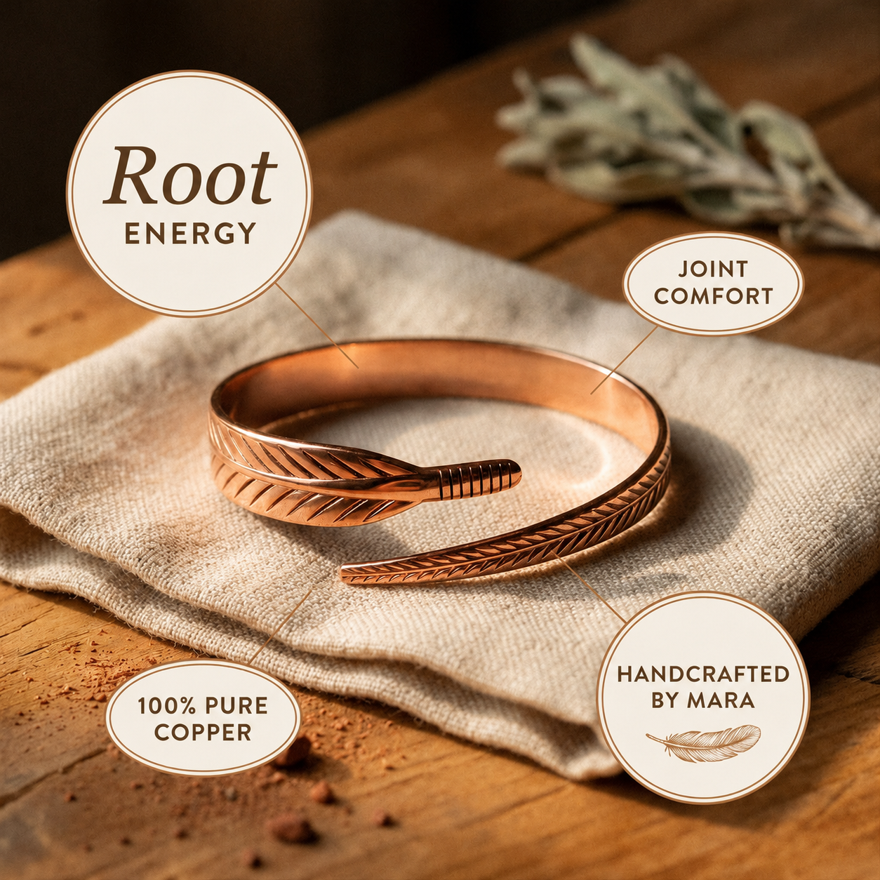 Mara's Root Copper Bracelet