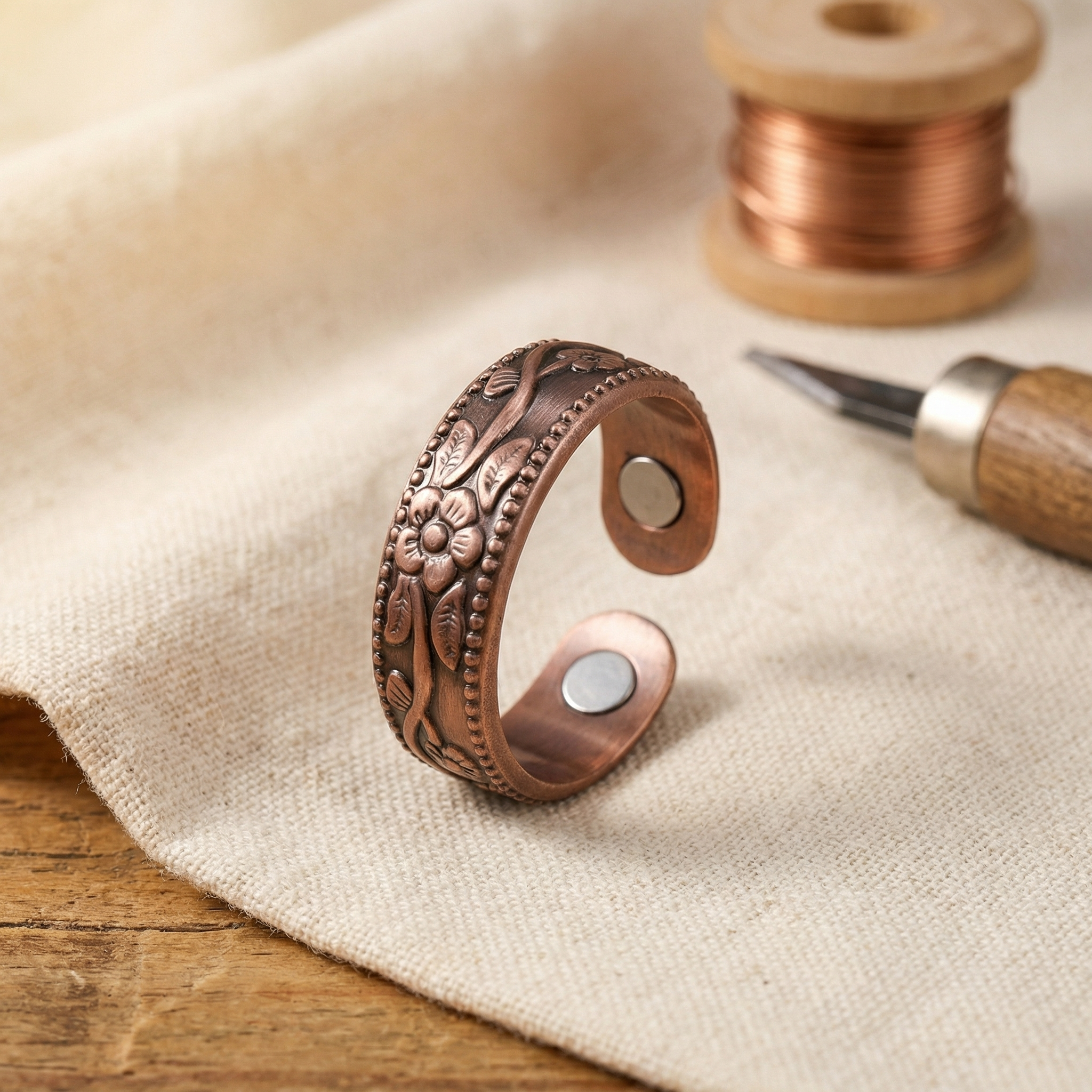 Mara's Petal Copper Ring