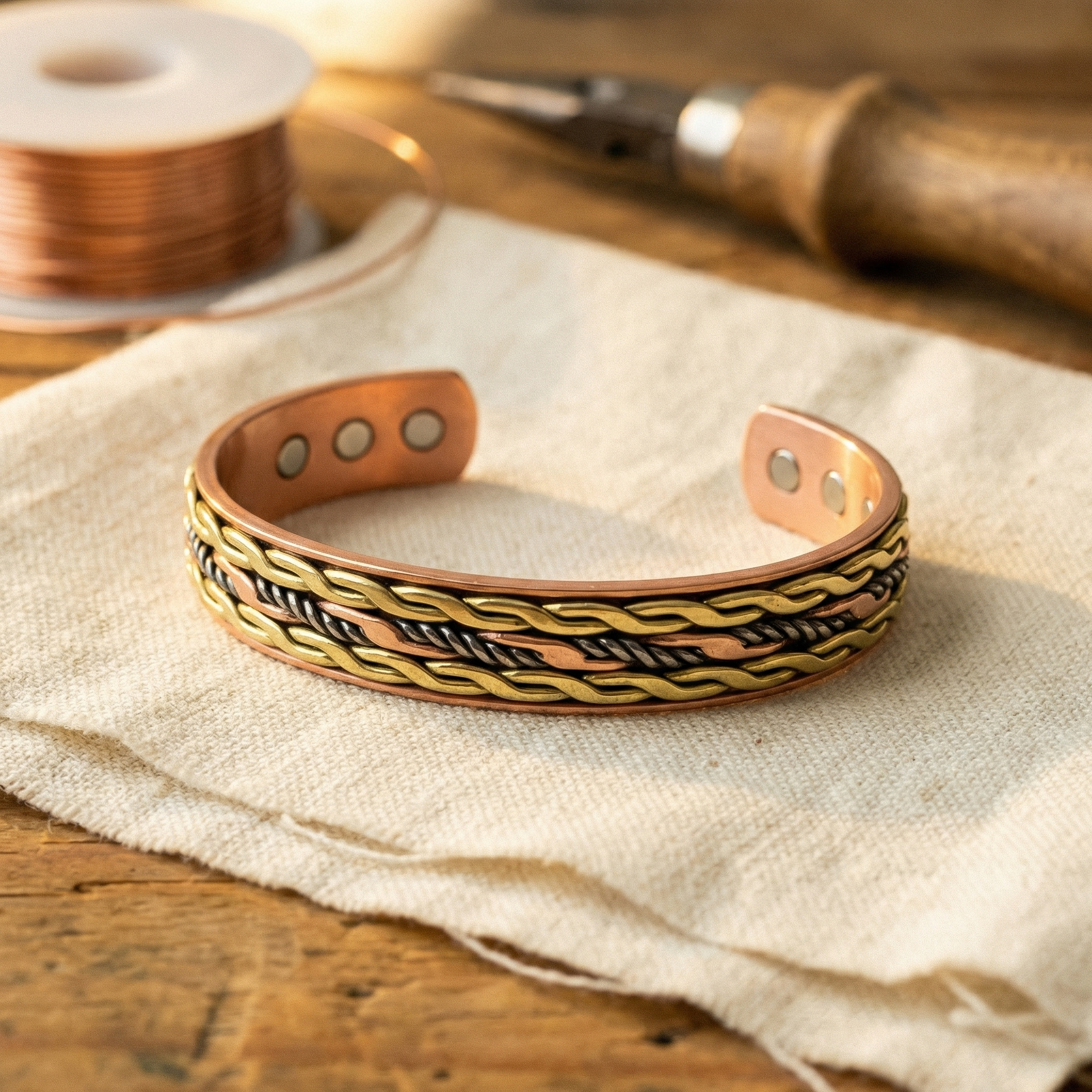 Mara's Weave Copper Bracelet