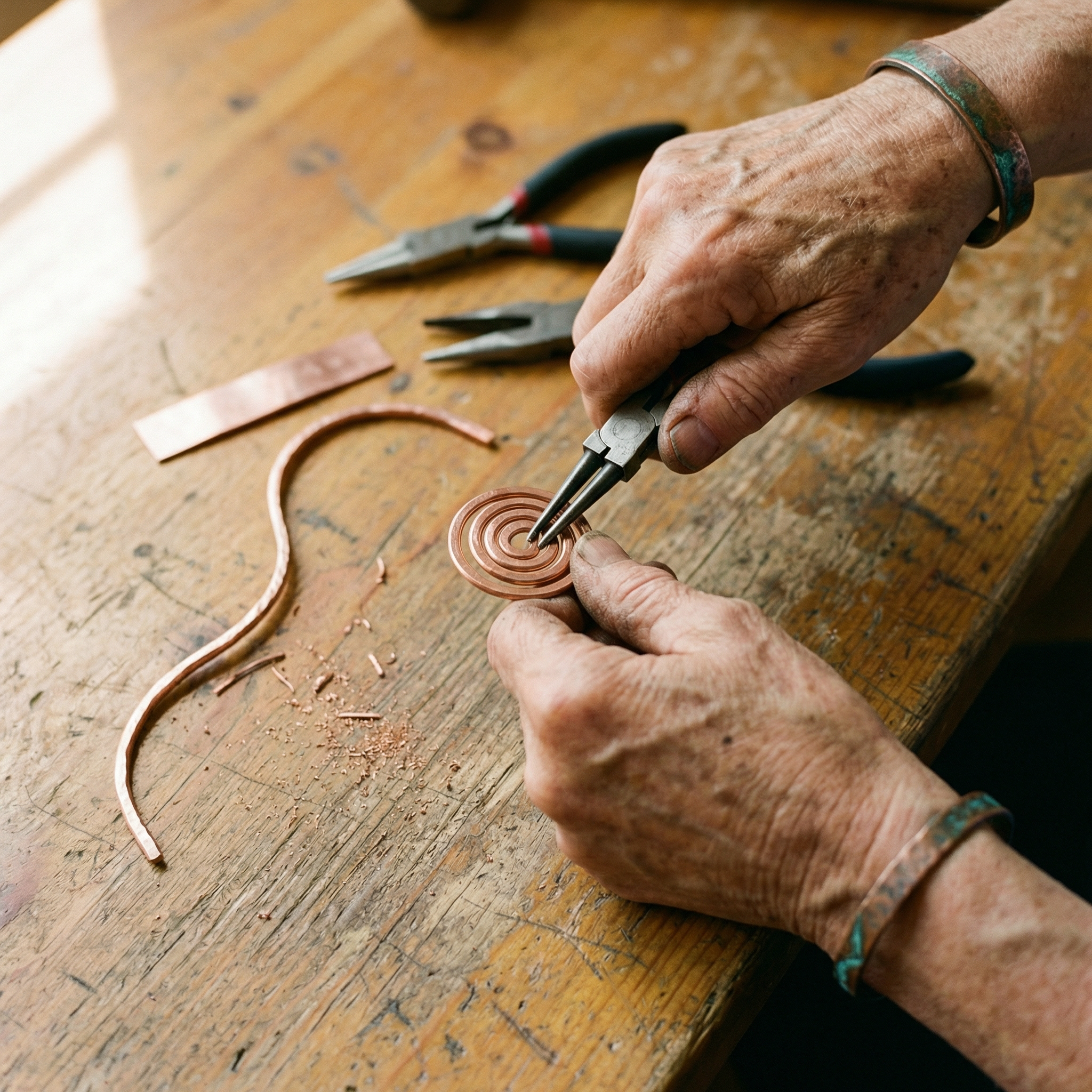 Mara's Coil Copper Anklet