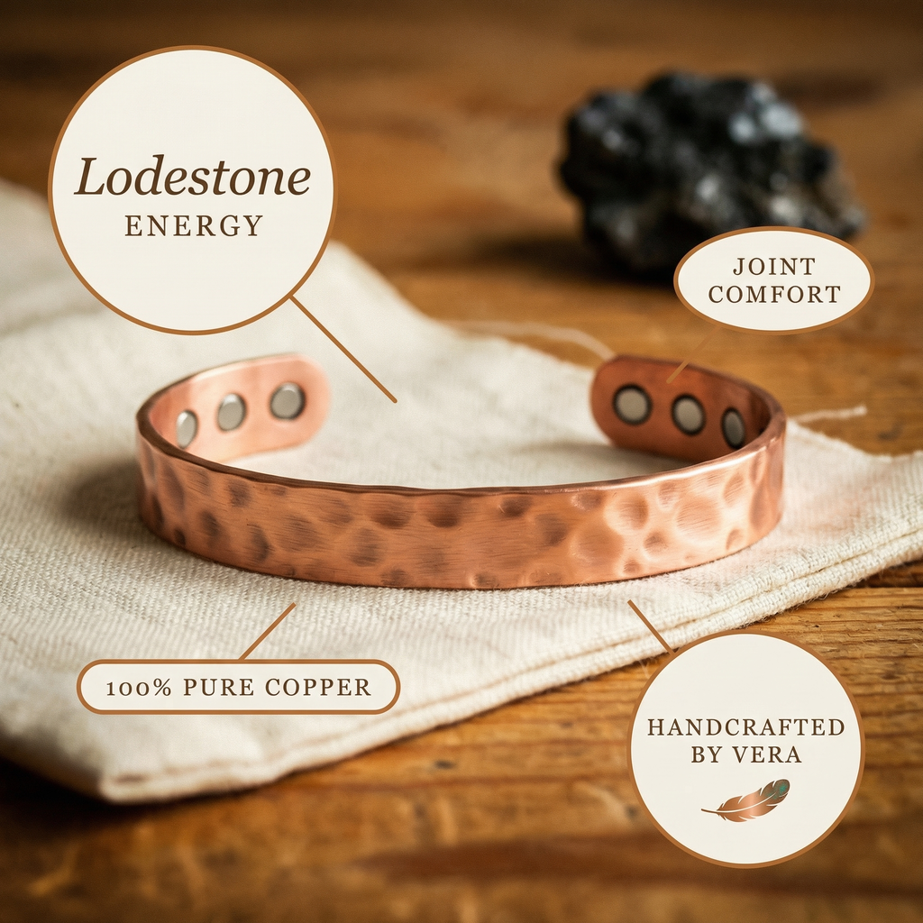 Mara's Lodestone Copper Bracelet
