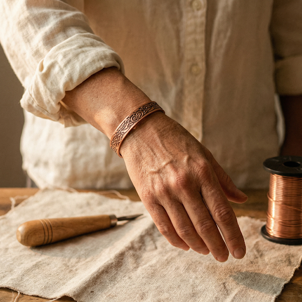 Mara's Moss Copper Bracelet