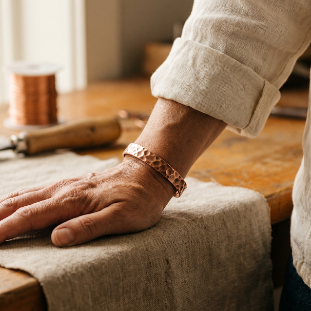 Mara's Furrow Copper Bracelet