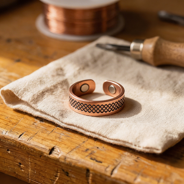 Mara's Grid Copper Ring