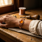 Mara's Sphere Orange Copper Bracelet