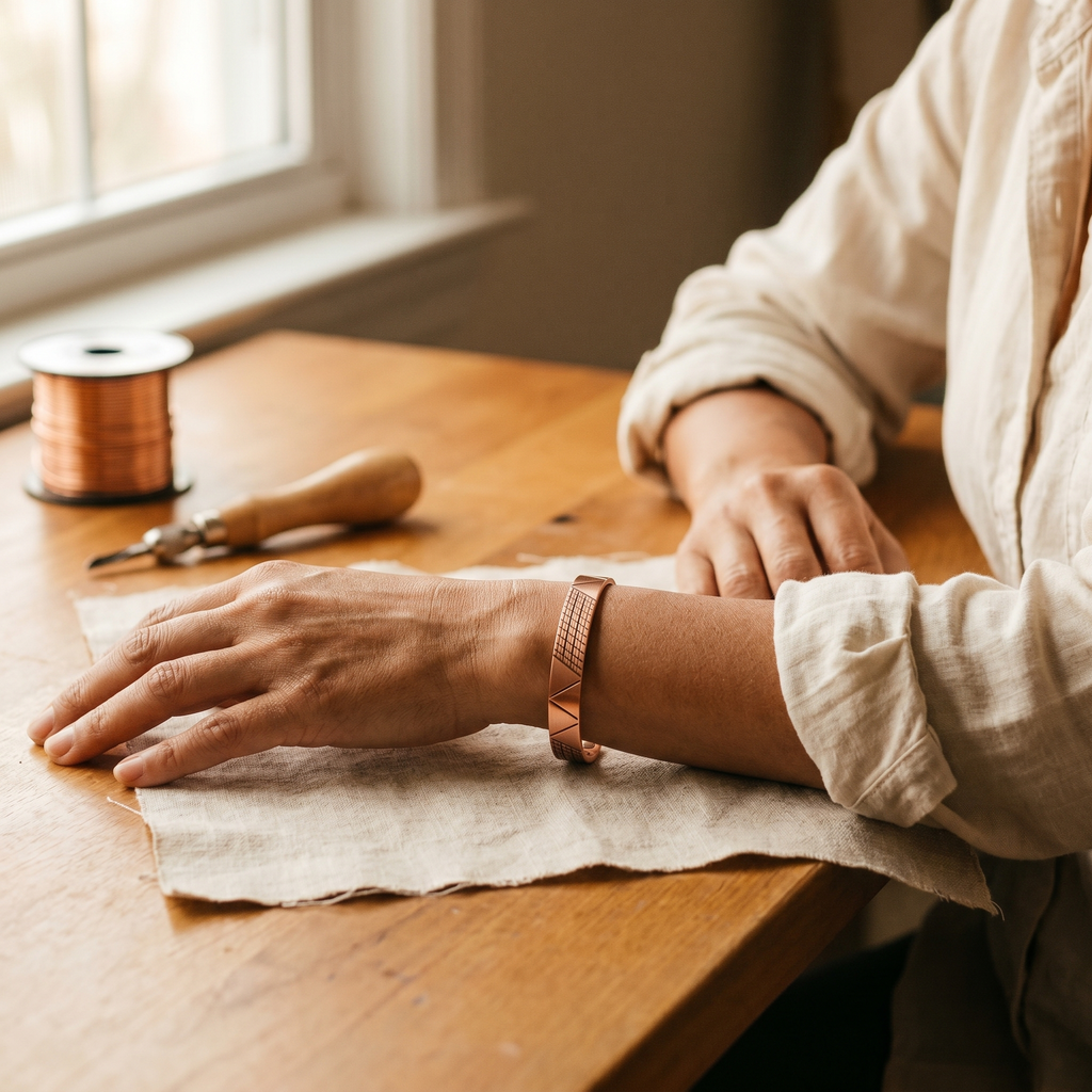 Mara's Crest Copper Bracelet