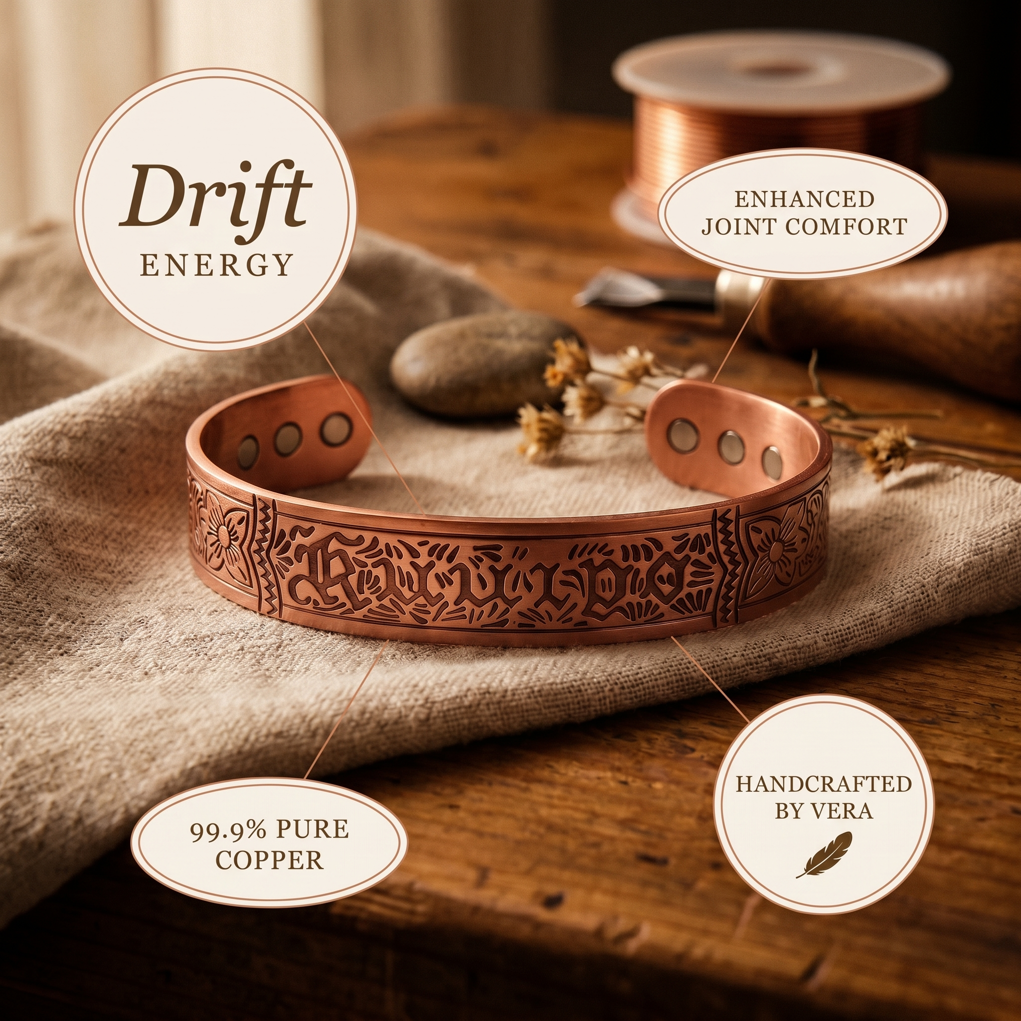 Mara's Drift Copper Bracelet