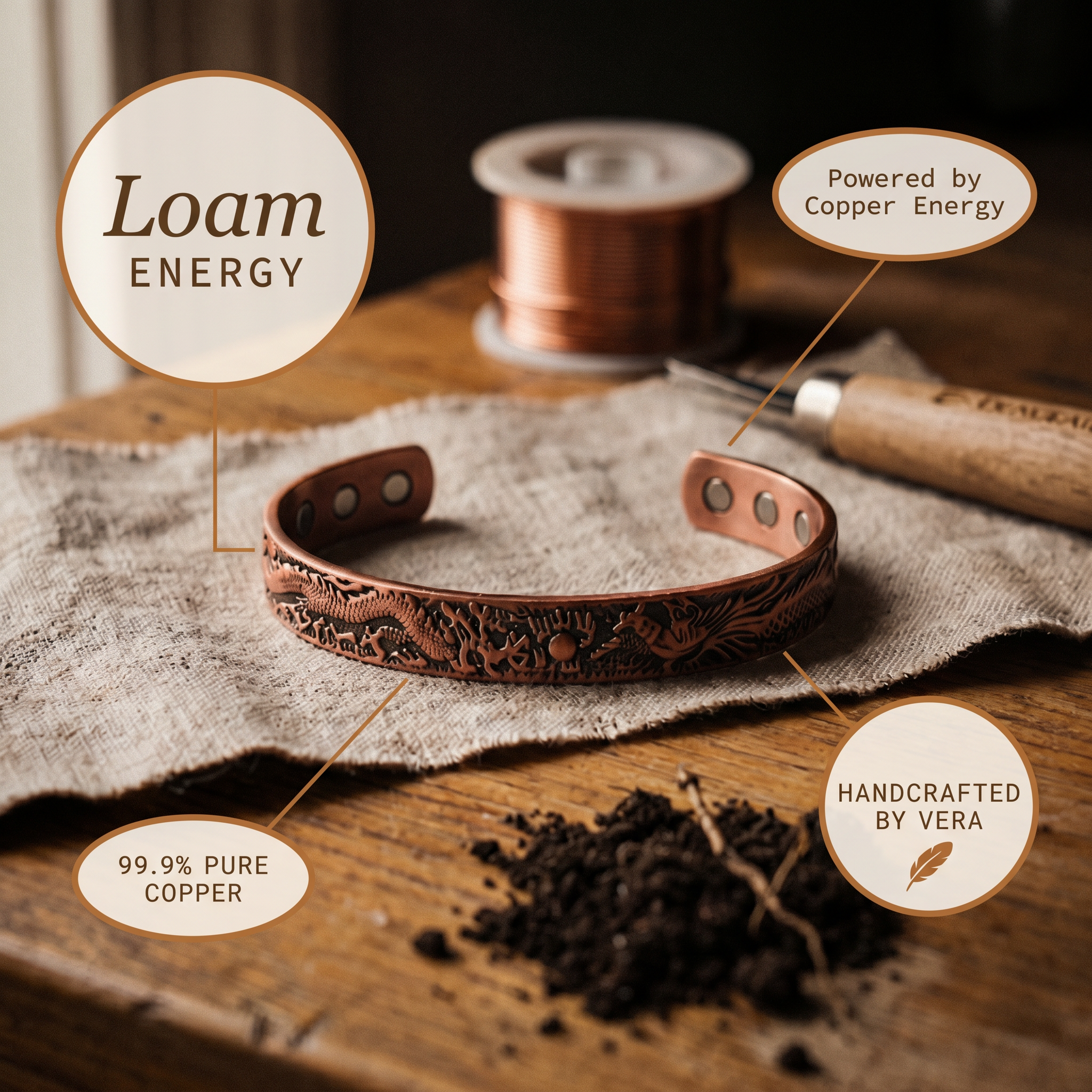 Mara's Loam Copper Bracelet