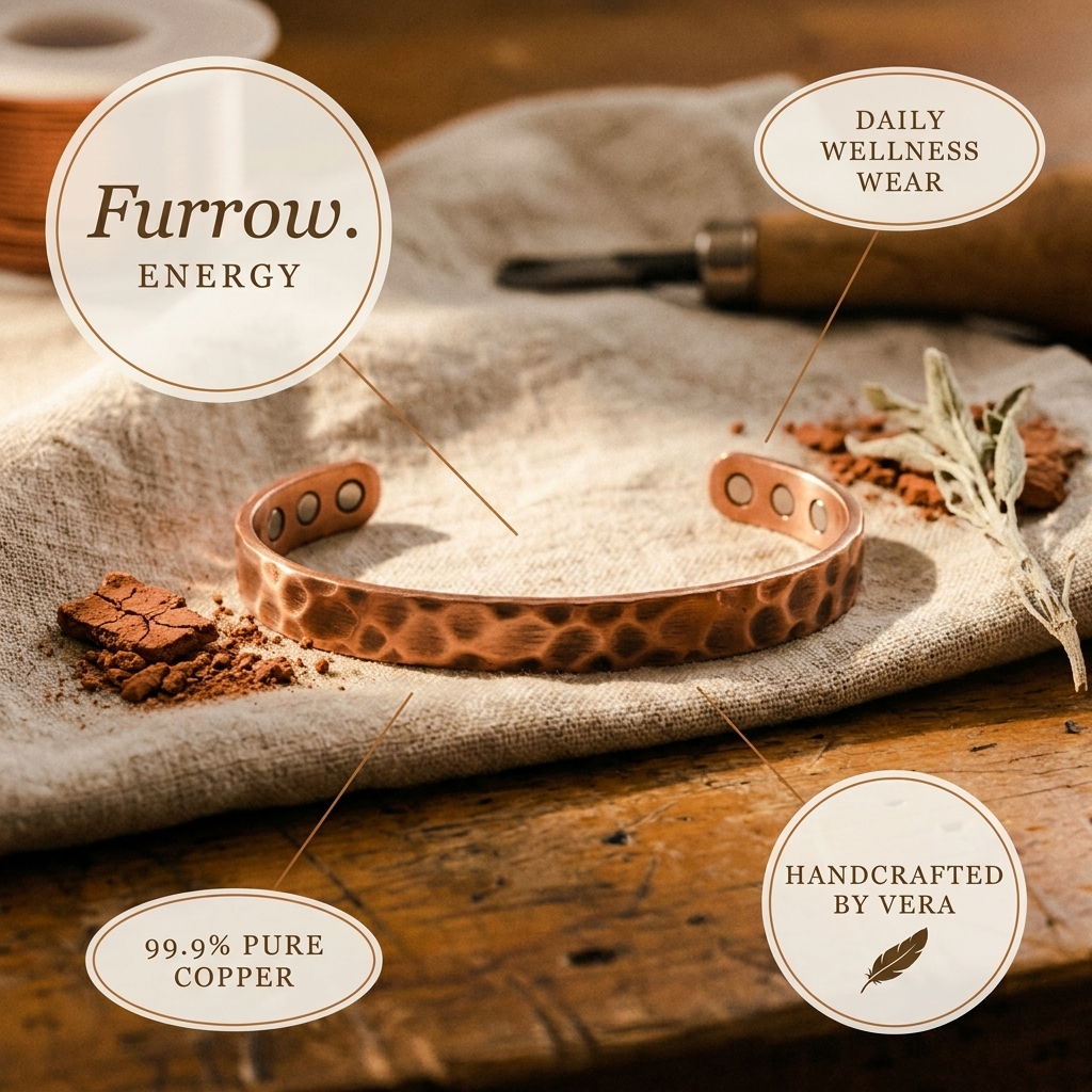 Mara's Furrow Copper Bracelet