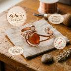 Mara's Sphere Orange Copper Bracelet