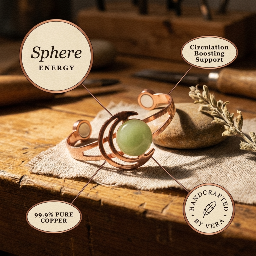 Mara's Sphere Green Copper Bracelet