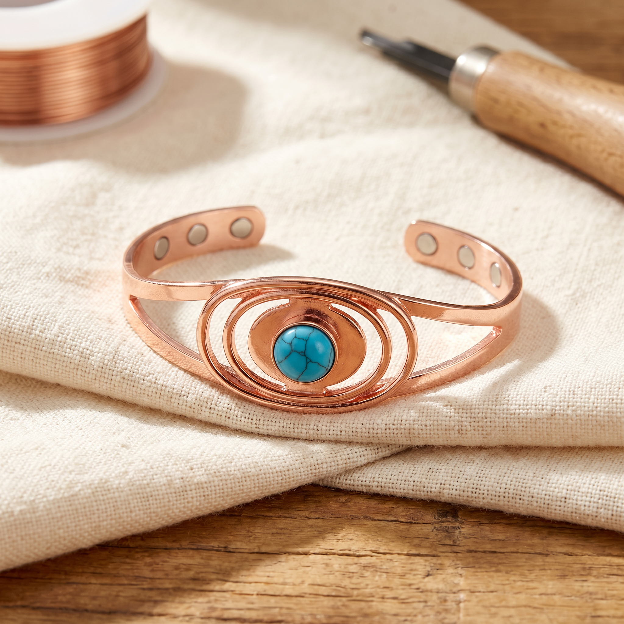 Mara's Sedge Copper Bracelet