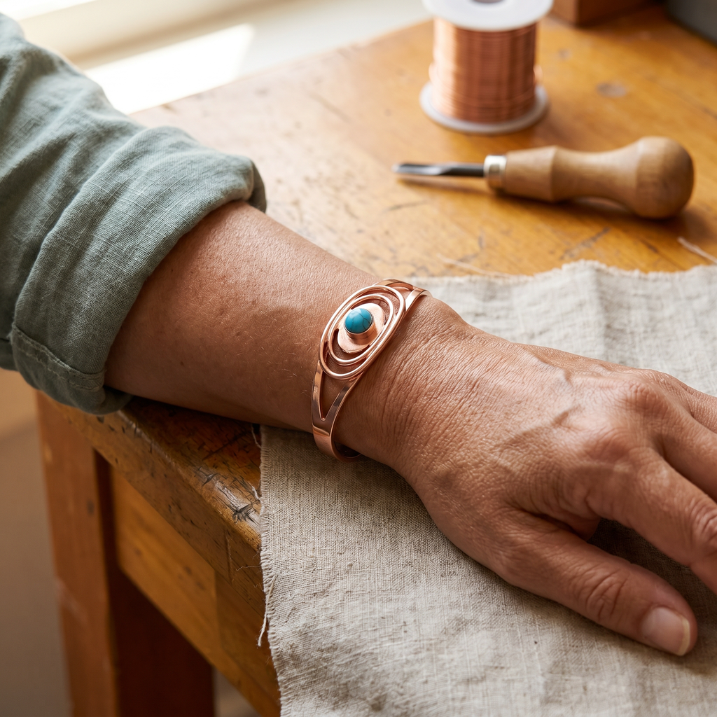 Mara's Sedge Copper Bracelet