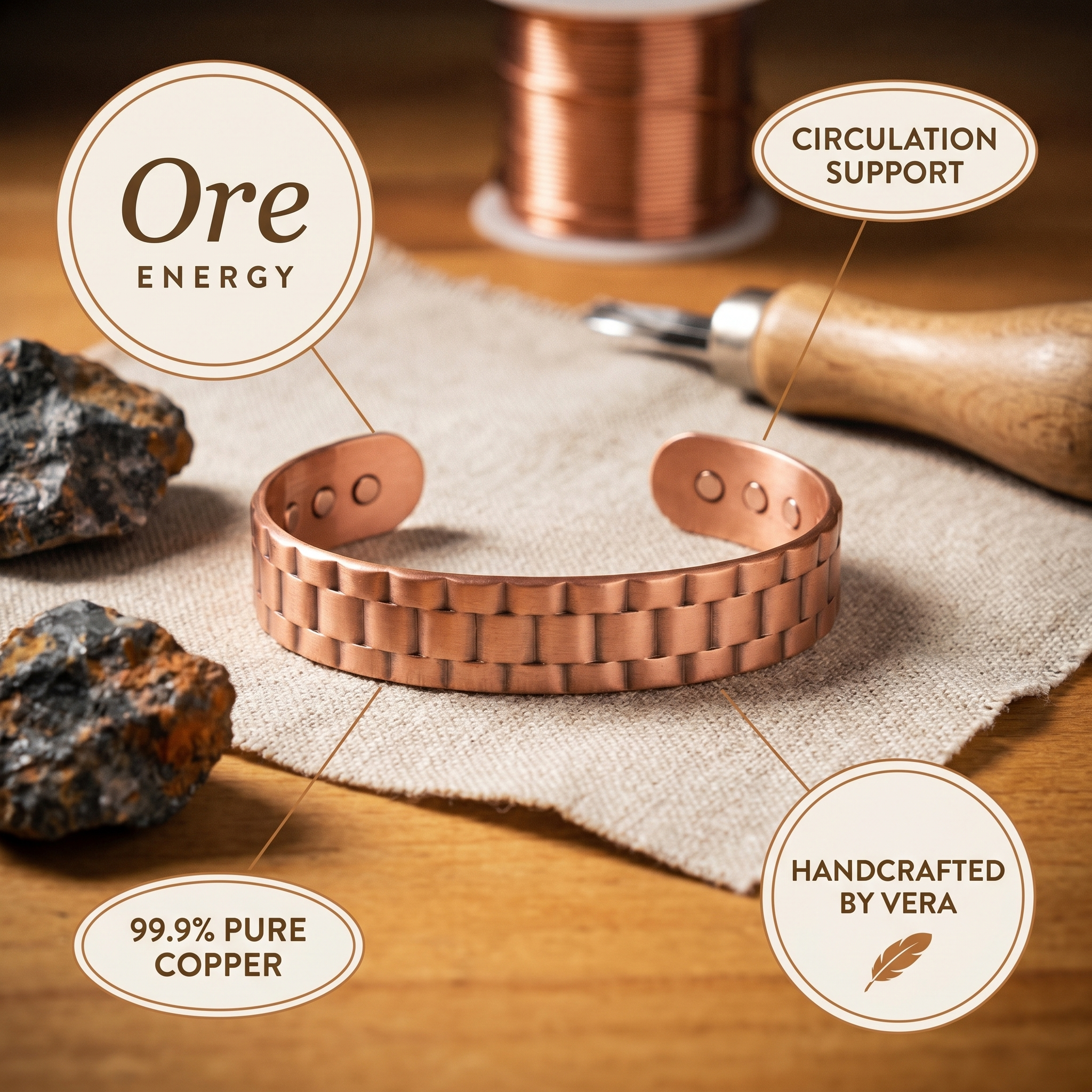 Mara's Ore Men's Copper Bracelet