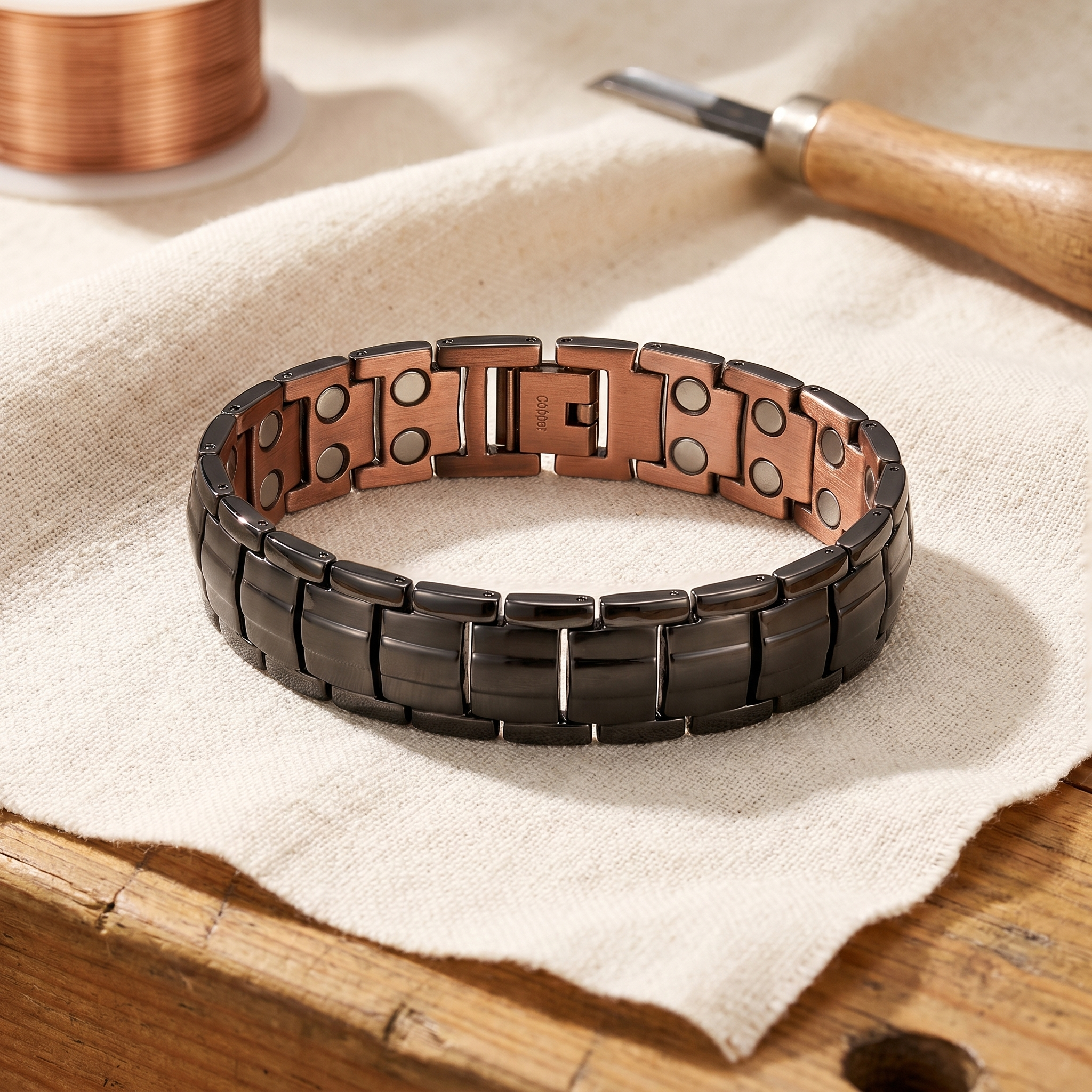 Mara's Ochre Men's  Copper Bracelet