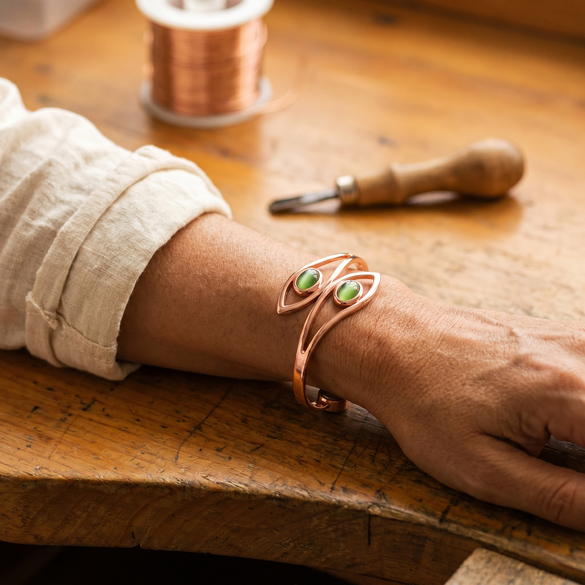 Mara's Opal Copper Bracelet