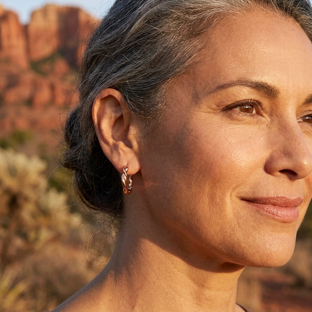 Mara's Wren Copper Hoop Earrings