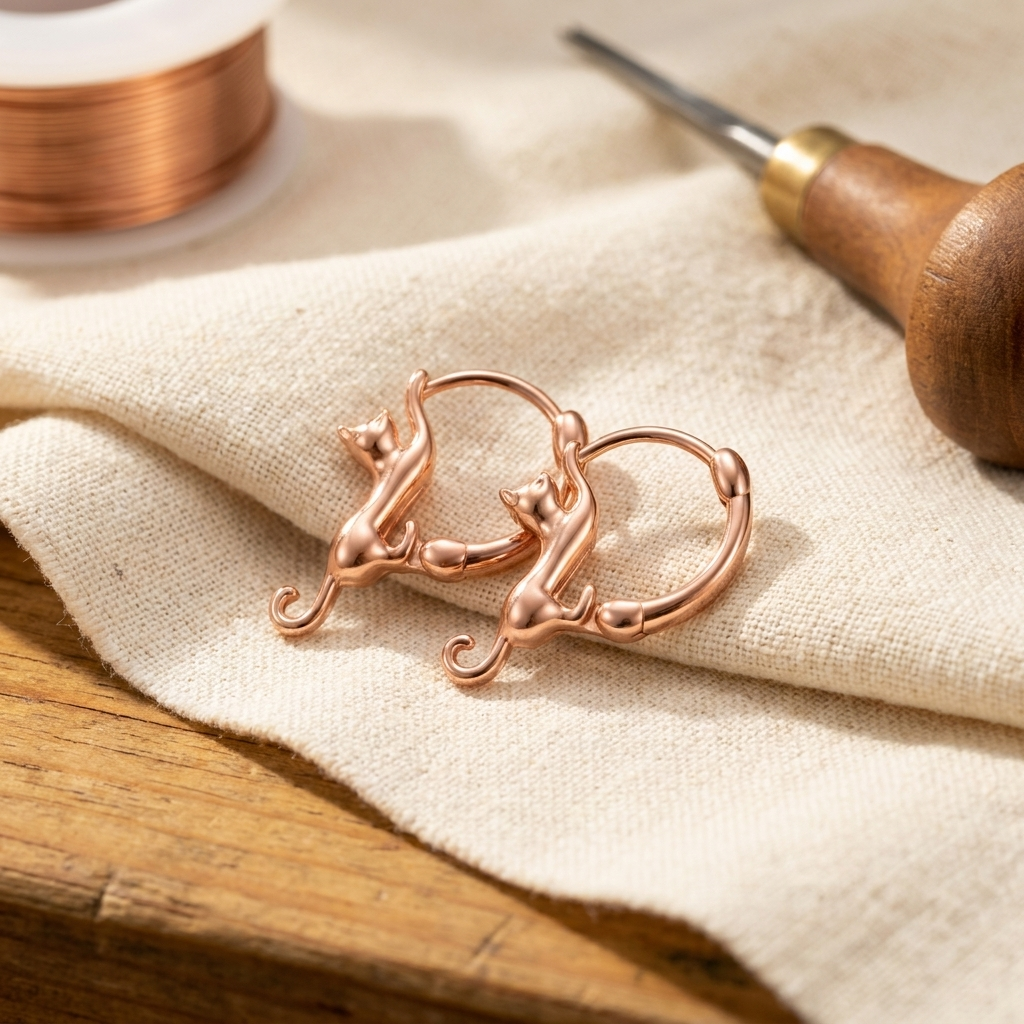 Mara's Swirl Copper Earrings