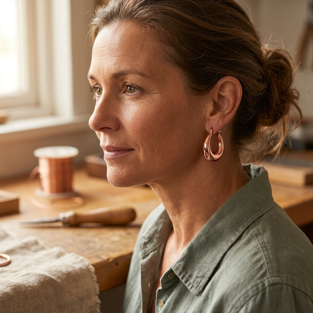 Mara's Marl Copper Earrings