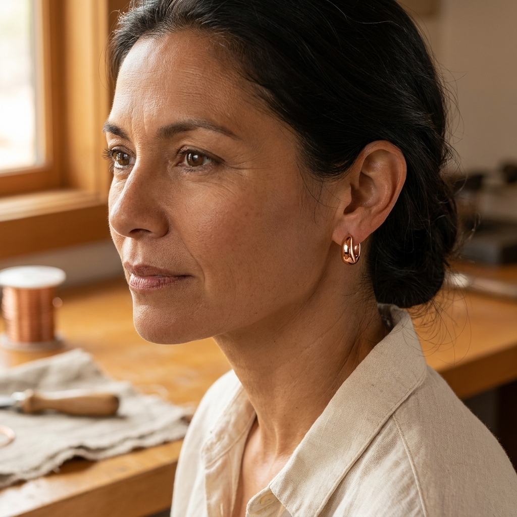 Mara's Linnet Copper Hoop Earrings